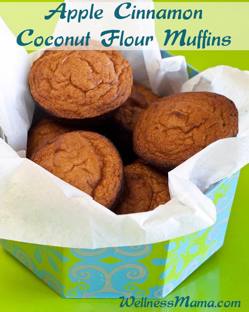 Apple Cinnamon Coconut Flour Muffins Easy Recipe with only eight ingredients