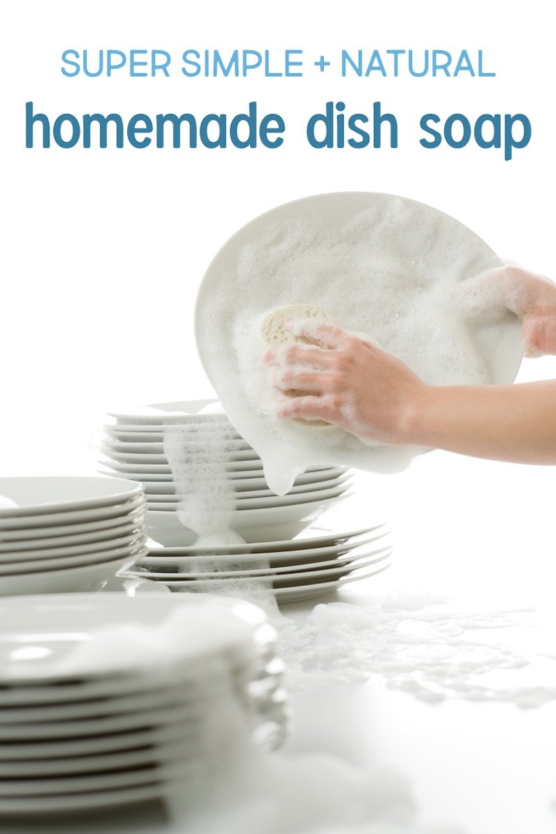 simple homemade natural dish soap recipe