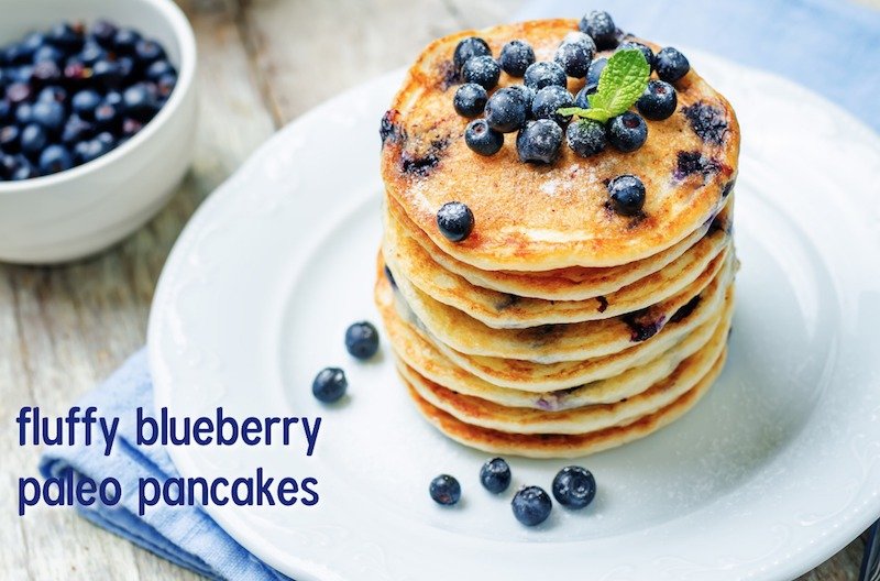 blueberry paleo pancakes
