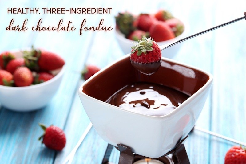 three-ingredient dark chocolate fondue